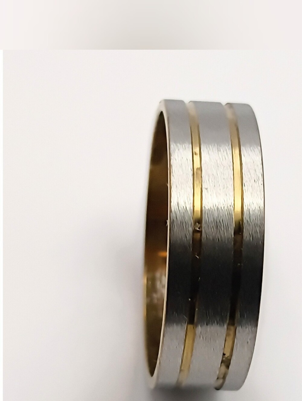 Two-Tone Silver and Gold Women’s Band Ring